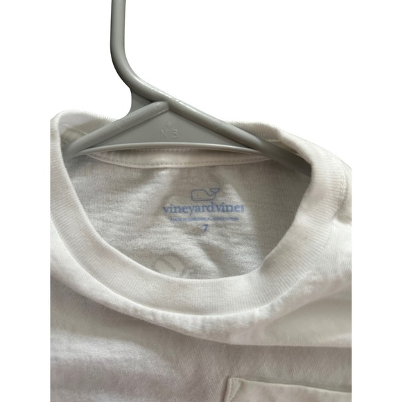 Vineyard Vines Kids White Long Sleeve Whale Graphic T Shirt Size 7 NWT - Picture 3 of 4